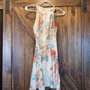City triangles XS dress.  Beautiful floral and lace dress. Excellent condition.